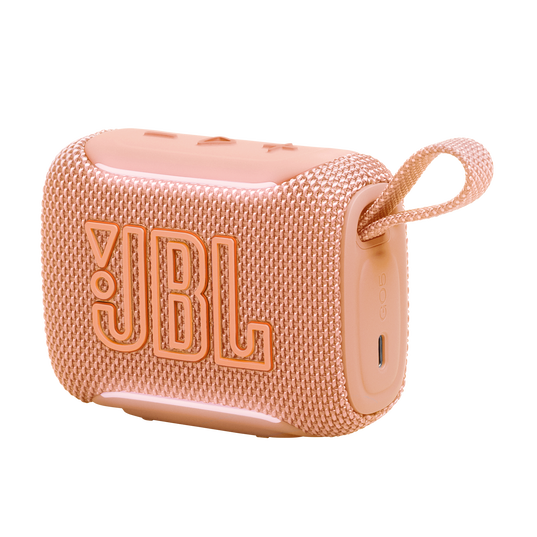 JBL Go 5 - Orange - Ultra-portable waterproof and drop-proof speaker with JBL legendary sound and ambient edge lighting - Detailshot 1